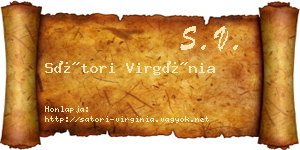 Sátori Virgínia névjegykártya